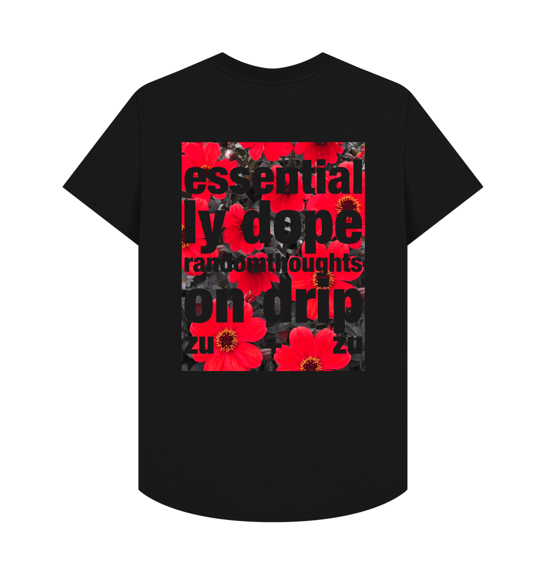 Black Printed T-shirt Back