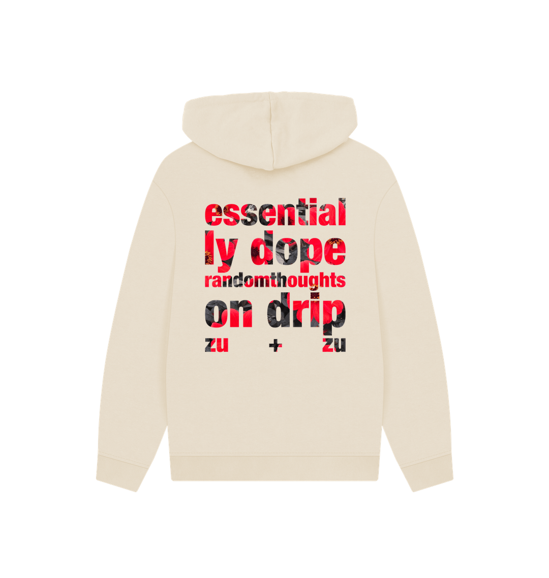 Oat Printed Hoody Back