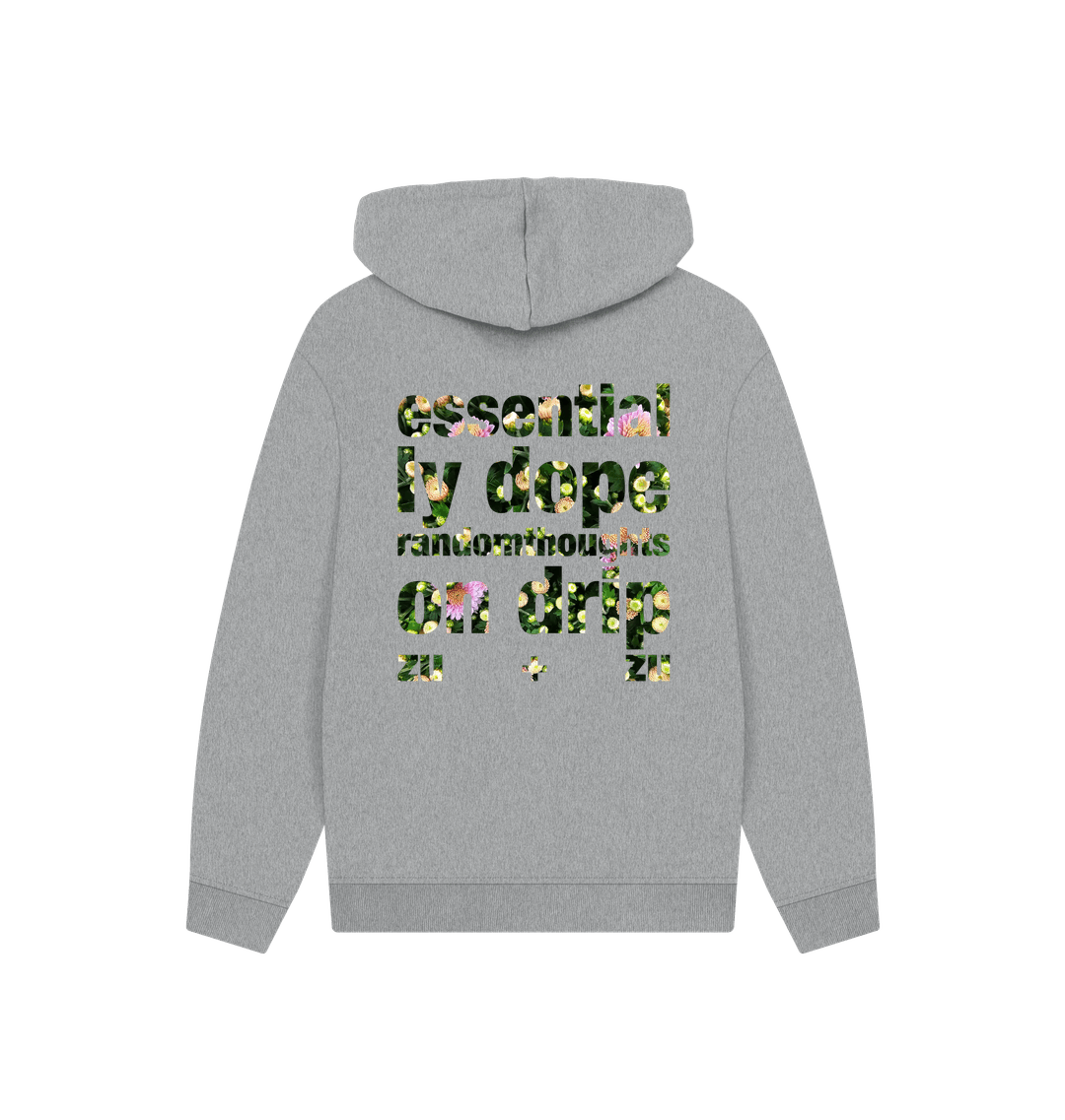 Athletic Grey Printed Hoody Back