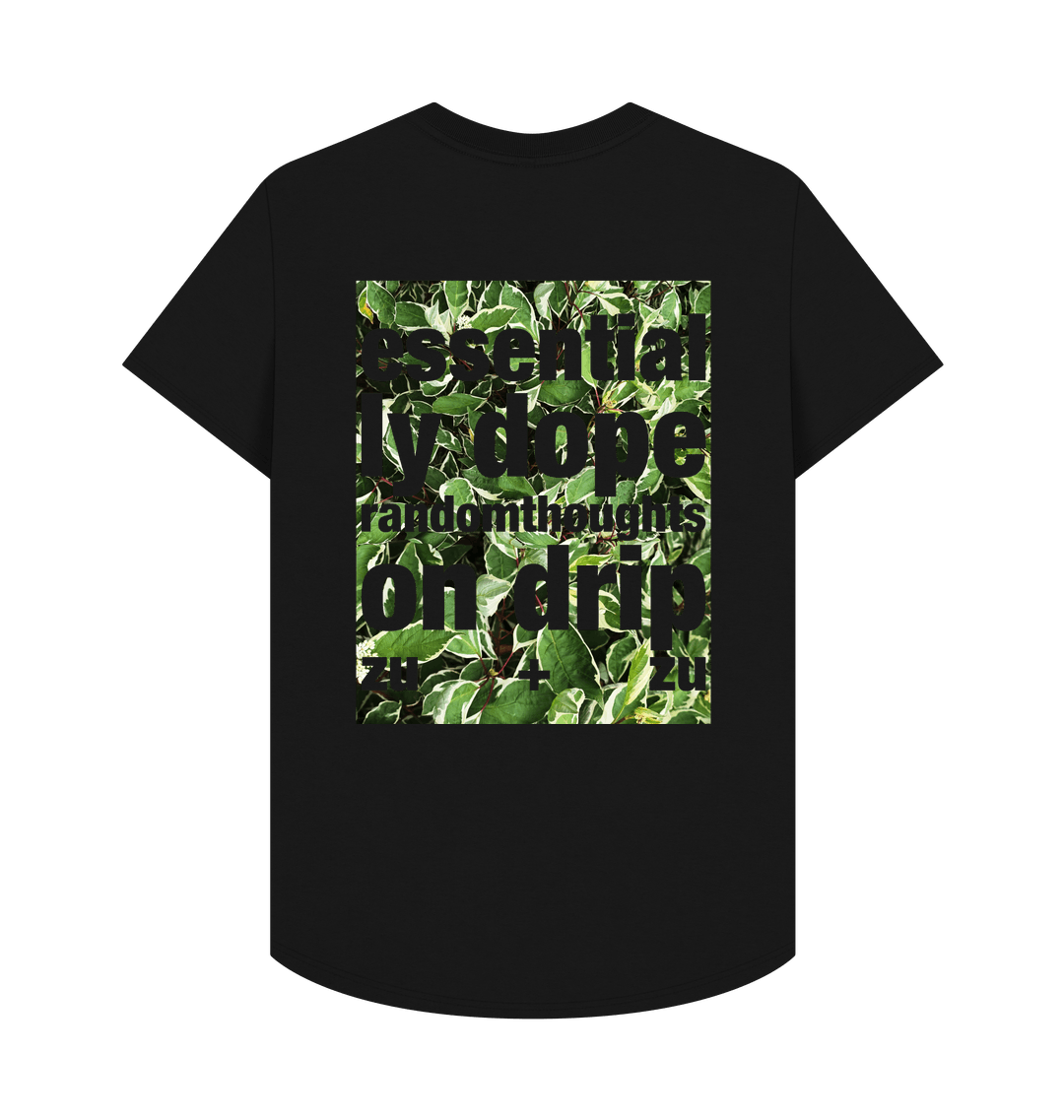 Black Printed T-shirt Back