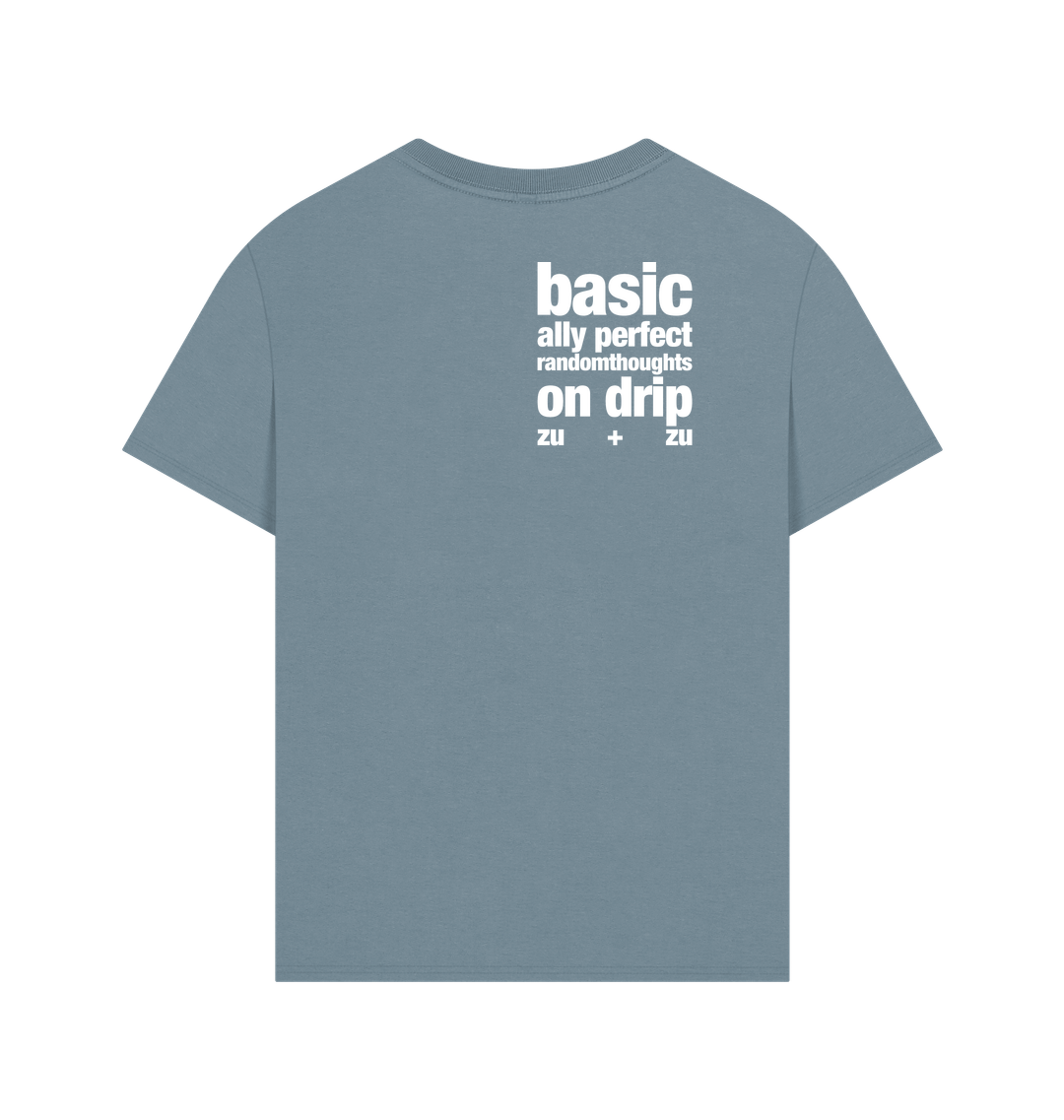 Stone Blue Printed T-shirt Back