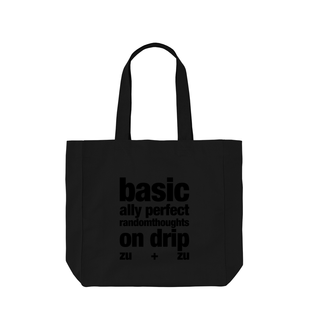 Black Printed Bag Front
