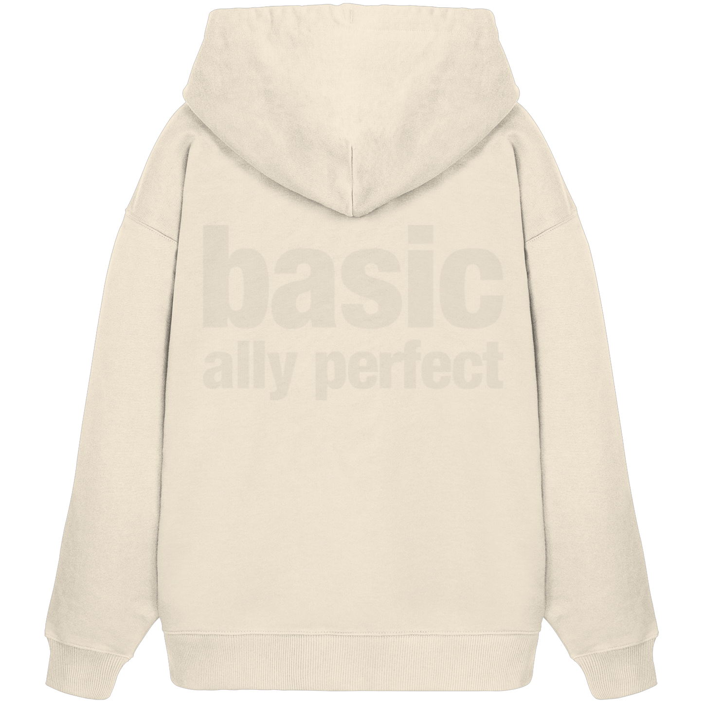 Basically Perfect | Unisex Off White Organic Oversized Hoodie