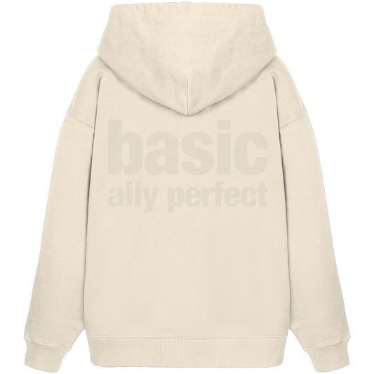 Basically Perfect | Unisex Off White Organic Oversized Hoodie