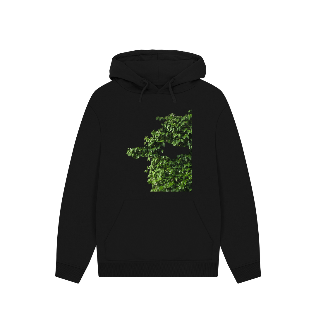 Black Printed Hoody Front