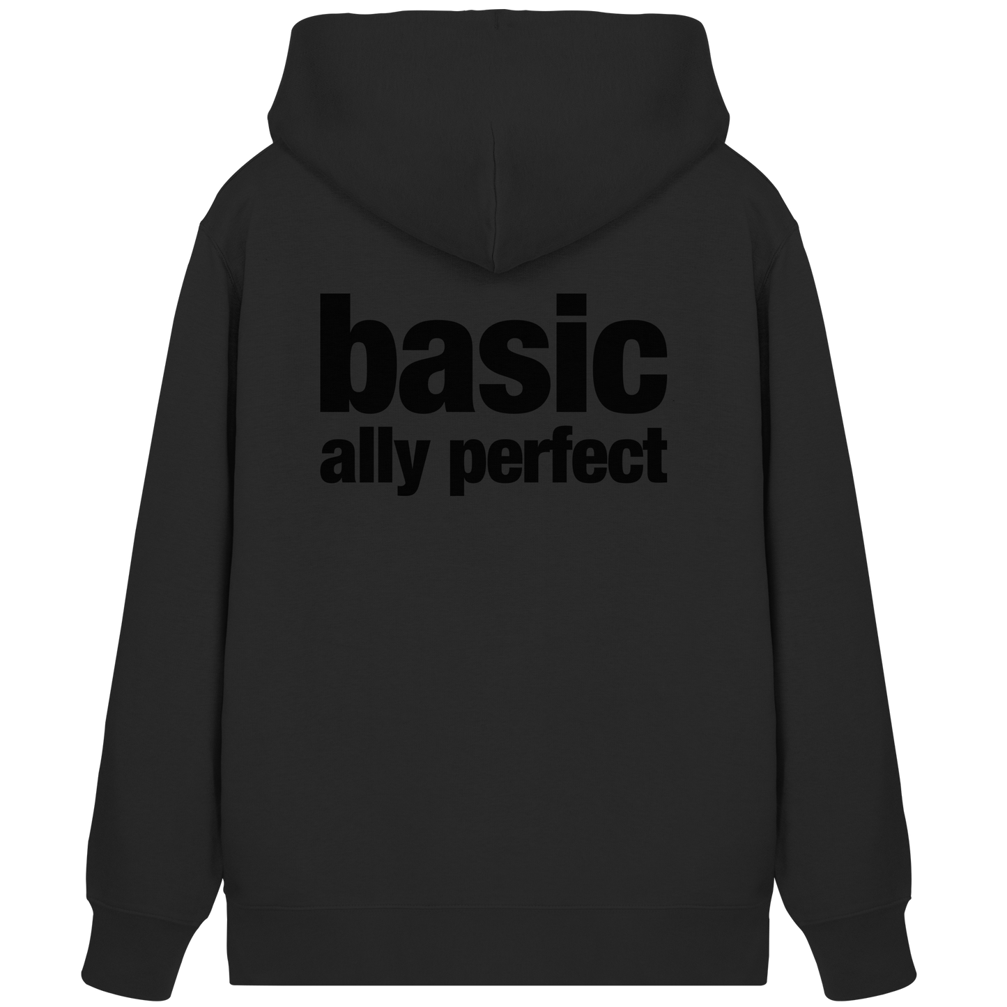 Basically Perfect | Black Unisex Organic Zipper Hoodie