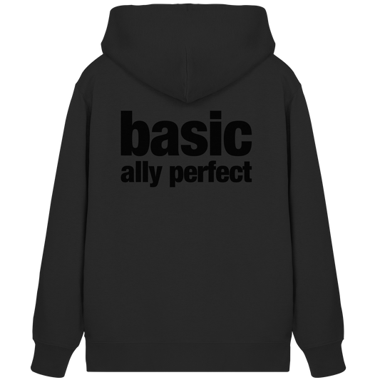 Basically Perfect | Black Unisex Organic Zipper Hoodie